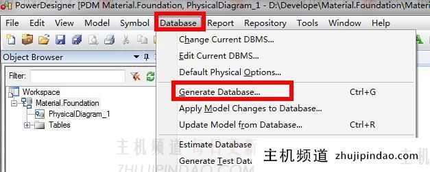 powerdesigner怎么导出sql