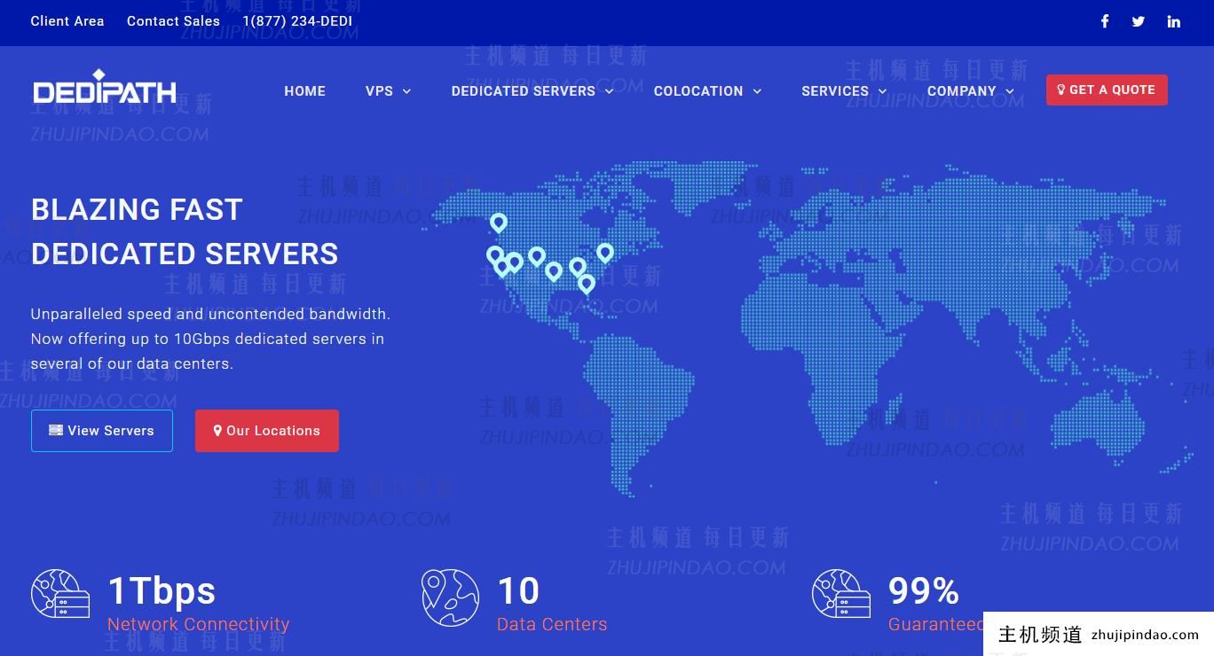 DediPath美国洛杉矶无限流量服务,每月55美元起,1Gbps带宽,4T/8T存储。-主机频道