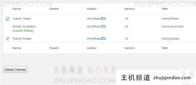 wordpress怎么删除主题
