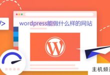 wordpress能做什么样的网站(wordpress怎么做网站)-主机频道