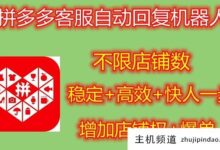 拼多多自动回复软件(史上最强机器人工具)-主机频道