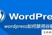 如何在wordpress中禁用谷歌地图-主机频道