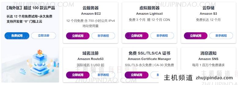 新客注册亚马逊云国际账户 赠送一年免费云服务器 - 第2张