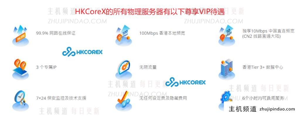 HKCoreX_3月活动香港本土ISP商家免认证CN2线路稳定VPS_原生IP_香港高防vps_站群服务器物理机金牌售后无忧